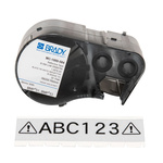 Brady B-584 Reflective Black on White Label Printer Tape, 6.1 m Length, 25.4 mm Width