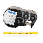 Brady B-342 PermaSleeve Black on Yellow Label Printer Tape, 2.13 m Length, 5.97 mm Width