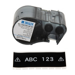 Brady B-595 Vinyl White on Black Label Printer Tape, 7.62 m Length, 38.1 mm Width
