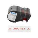 Brady B-595 Vinyl Red on White Label Printer Tape, 7.62 m Length, 38.1 mm Width