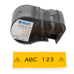 Brady B-595 Vinyl Black on Yellow Label Printer Tape, 7.62 m Length, 38.1 mm Width