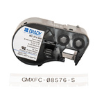 Brady B-499 Nylon Cloth Black on White Label Printer Tape, 4.88 m Length, 9.53 mm Width
