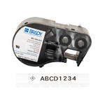 Brady B-422 Black on White Label Printer Tape, 7.62 m Length, 12.7 mm Width