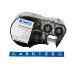 Brady B-595 Vinyl White on Blue Label Printer Tape, 7.62 m Length, 12.7 mm Width