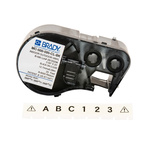 Brady B-595 Vinyl Black on Transparent Label Printer Tape, 6.1 m Length, 12.7 mm Width