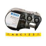 Brady B-595 Vinyl Black on Yellow Label Printer Tape, 7.62 m Length, 12.7 mm Width