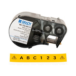 Brady B-584 Reflective Black on Yellow Label Printer Tape, 6.1 m Length, 19.05 mm Width