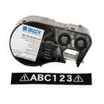 Brady B-595 Vinyl White on Black Label Printer Tape, 7.62 m Length, 19.05 mm Width