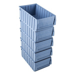 RS PRO PP Storage Bin Storage Bin, 400mm x 234mm, Blue