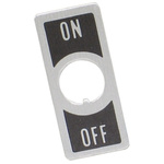 Toggle Switch On-Off Plate for use with Toggle Switches