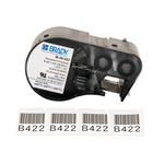 Brady B-422 Black on White Label Printer Tape, 25.4 mm Width, 25.4mm Label Length