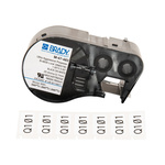 Brady B-483A Polyester Black on White Label Printer Tape, 25.4 mm Width, 12.7mm Label Length