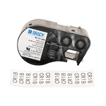 Brady B-499 Nylon Cloth Black on White Label Printer Tape, 25.4 mm Width, 57.15mm Label Length