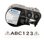 Brady B-595 Vinyl Black on White Label Printer Tape, 7.62 m Length, 25.4 mm Width