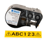 Brady B-595 Vinyl Black on Yellow Label Printer Tape, 7.62 m Length, 25.4 mm Width