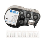 Brady B-499 Nylon Cloth Black on White Label Printer Tape, 12.7 mm Width, 12.7mm Label Length