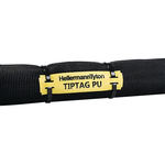 HellermannTyton TIPTAG Yellow Black Print Cable Labels, 100mm Width, 11mm Height, 125 Qty