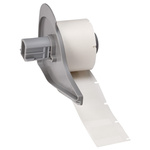 Brady B-417 Black on Transparent/White Label Printer Label, 25.4 mm Width