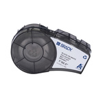 Brady M21 Black on White Polyester Label, 25.4 mm Width
