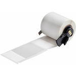 Brady B-427 Black on White/Transparent Label Printer Tape, 49.23 mm Width, 80.00mm Label Length, 49.23mm Label Width