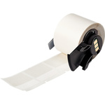 Brady B-427 Black on White/Transparent Label Printer Tape, 38.10 mm Width, 38.10mm Label Length, 38.1mm Label Width