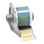 Brady B-342 Black on Yellow Heatshrink Labels, 25.40 mm Width, 8.51mm Label Length, 25.4mm Label Width