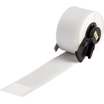 Brady B-427 Self-laminating Vinyl Transparent/White Cable Labels, 25.4mm Width, 101.6mm Height, 100 Qty