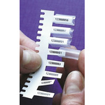 Brady White Cable Labels, 15mm Width, 4.2mm Height, 2500 Qty