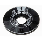 RS PRO Potentiometer Dial, 21mm Knob Diameter, Black, 6.35mm Shaft, For Use With 6.35mm Shafts