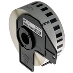 Brother White Black Print Label Roll, 12mm Width, 1 Roll Qty