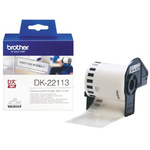 Brother Transparent Black Print Label Roll, 62mm Width, 1 Roll Qty
