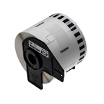 Brother White Black Print Label Roll, 62mm Width, 1 Roll Qty