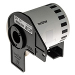 Brother White Black Print Label Roll, 62mm Width, 1 Roll Qty
