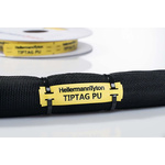 HellermannTyton TIPTAG Yellow Cable Labels, 65mm Width, 15mm Height, 190 Qty