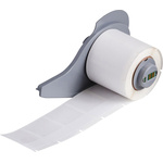 Brady B-427 Self-laminating Vinyl Transparent/White Cable Labels, 25.4mm Width, 38.1mm Height