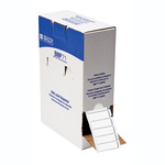 Brady B-7593 Engraved Replacement White Label Roll, 45mm Width, 15mm Height, 500 Qty