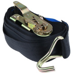 RS PRO 4m Clawhook Ratchet Strap, 45mm Wide, 1200kg Breaking Strain