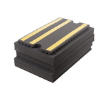 Zarges K470 Medium Density Rectangular Foam Insert, For Use With Eurobox Case Model 40701, K470 Case Model 40568