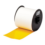 Brady B-7569 Vinyl Yellow Label Roll, 101.6mm Width, 1 Roll Qty