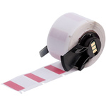 Brady B-427 Self-laminating Vinyl Red/Transparent Cable Labels, 25.4mm Width, 25.4mm Height, 250 Qty