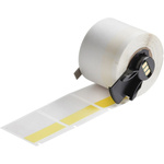 Brady B-427 Self-laminating Vinyl Transparent/Yellow Cable Labels, 38.1mm Width, 38.1mm Height, 250 Qty