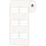Brady B-425A Polypropylene Flag White Label Roll, 30mm Width, 10mm Height, 1000 Qty