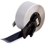 Brady B-595 Vinyl White Black Print Label Roll, 25.4mm Width
