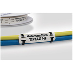 HellermannTyton TIPTAG11 White Green Print Label, 11mm Width, 11mm Height, 120Per Roll Qty