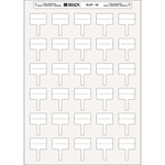 Brady LaserTab White Label Roll, 30mm Width, 10mm Height, 750Per Roll Qty