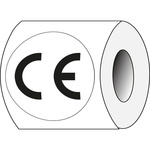Brady White Black Print Label Roll, 250Per Roll Qty
