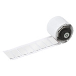 Brady B-7593 Engraved Replacement White Label Roll, 27mm Width, 15mm Height, 150 Qty