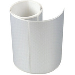 HellermannTyton Silver Label Roll, 74mm Width, 101.6mm Height, 500Per Roll Qty