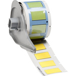 Brady B-342 PermaSleeve Yellow Heatshrink Labels, 25.4mm Width, 16.38mm Height, 100 Qty