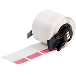 Brady B-427 Self-laminating Vinyl Red/Transparent Cable Labels, 25.4mm Width, 38.1mm Height